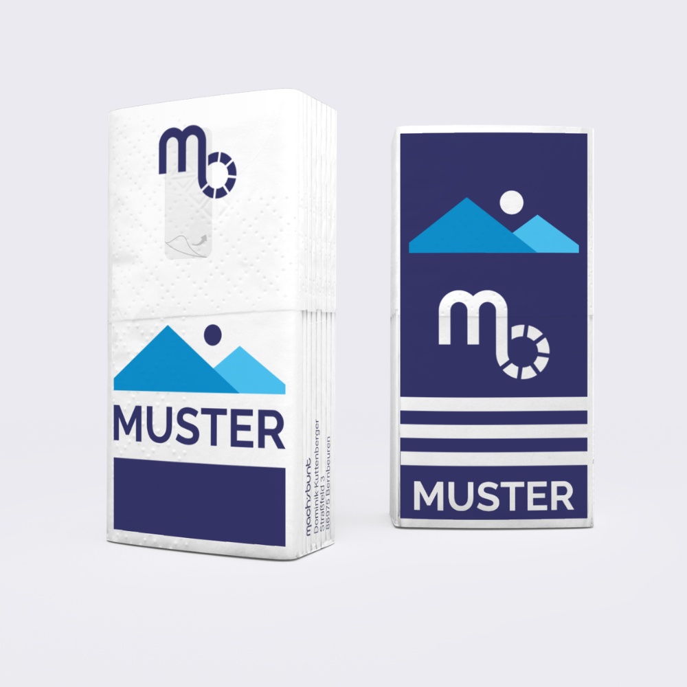 Maxi-Taschentuch Muster – Bedrucktes Taschentuch zur Ansicht & Qualitätsprüfung