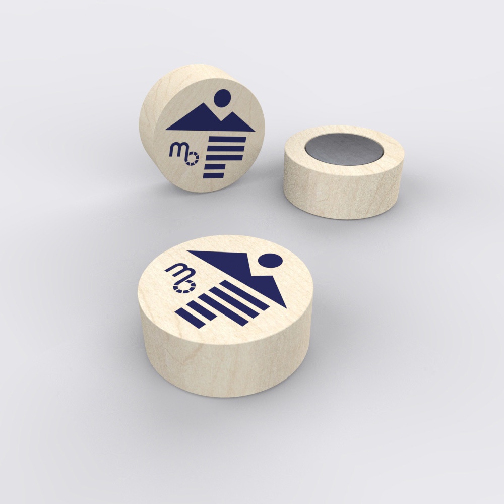 Holzmagnet Muster – Nachhaltiger Werbeartikel mit individuellem Branding