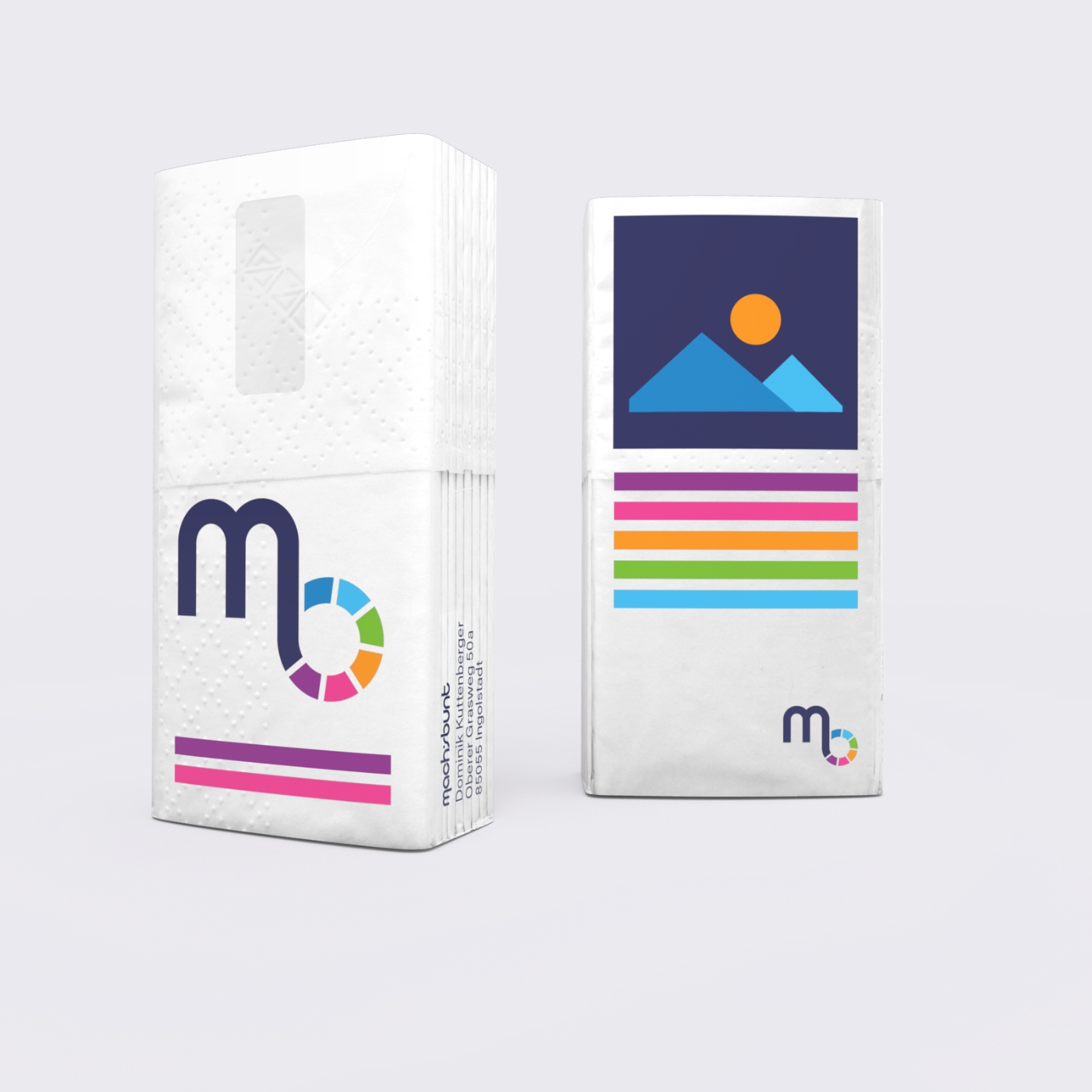 Werbe Taschentücher mit Logo bedrucken lassen - MAXI Packung mit 10 Taschentüchern