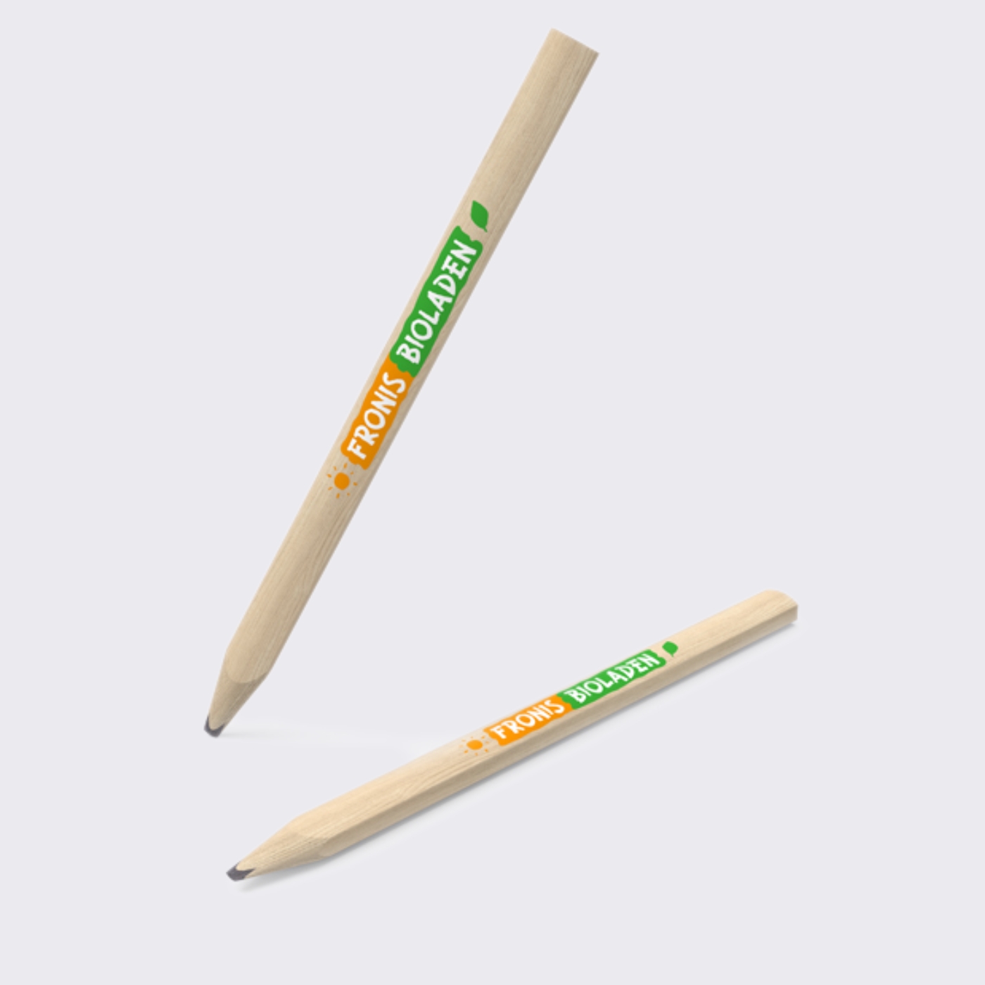 Handwerkerbleistift aus Lindenholt mit individuellem Logo bedruckt