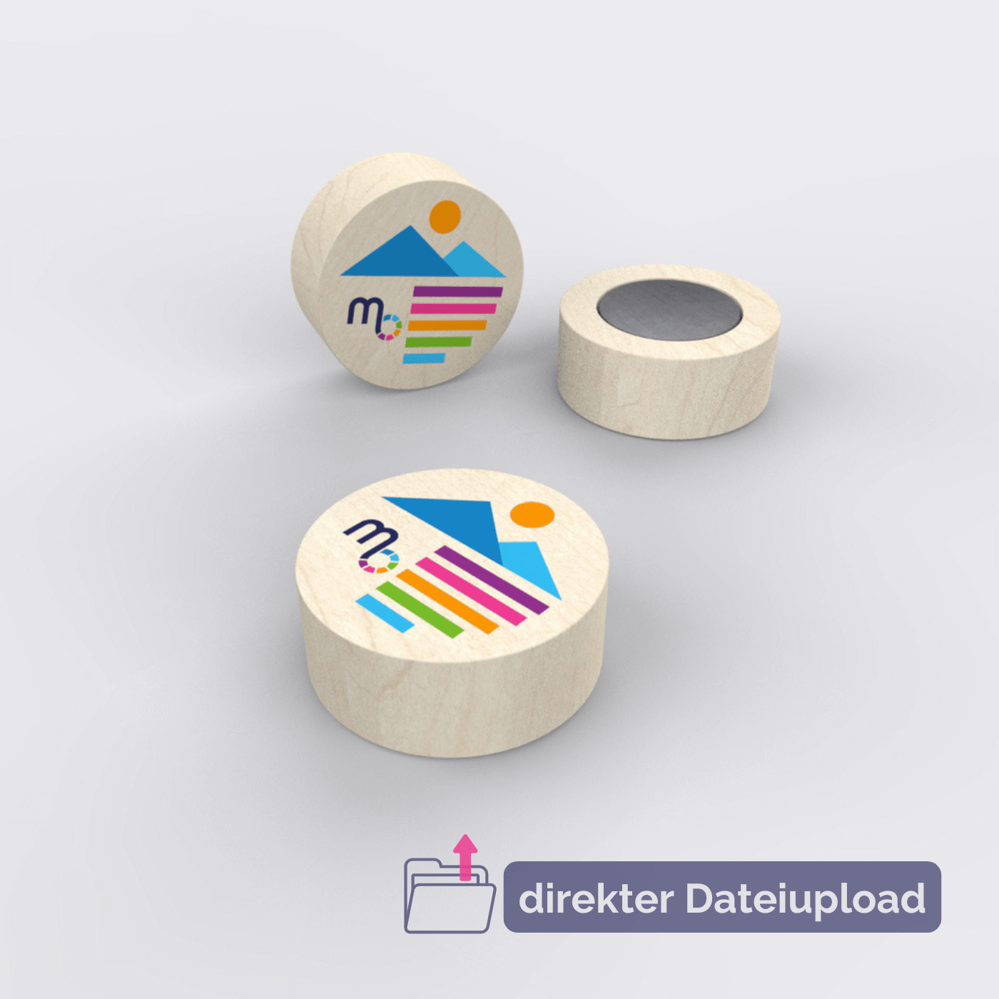Magnet aus Holz bedrucken - als Kundengeschenk für den Kühlschrank