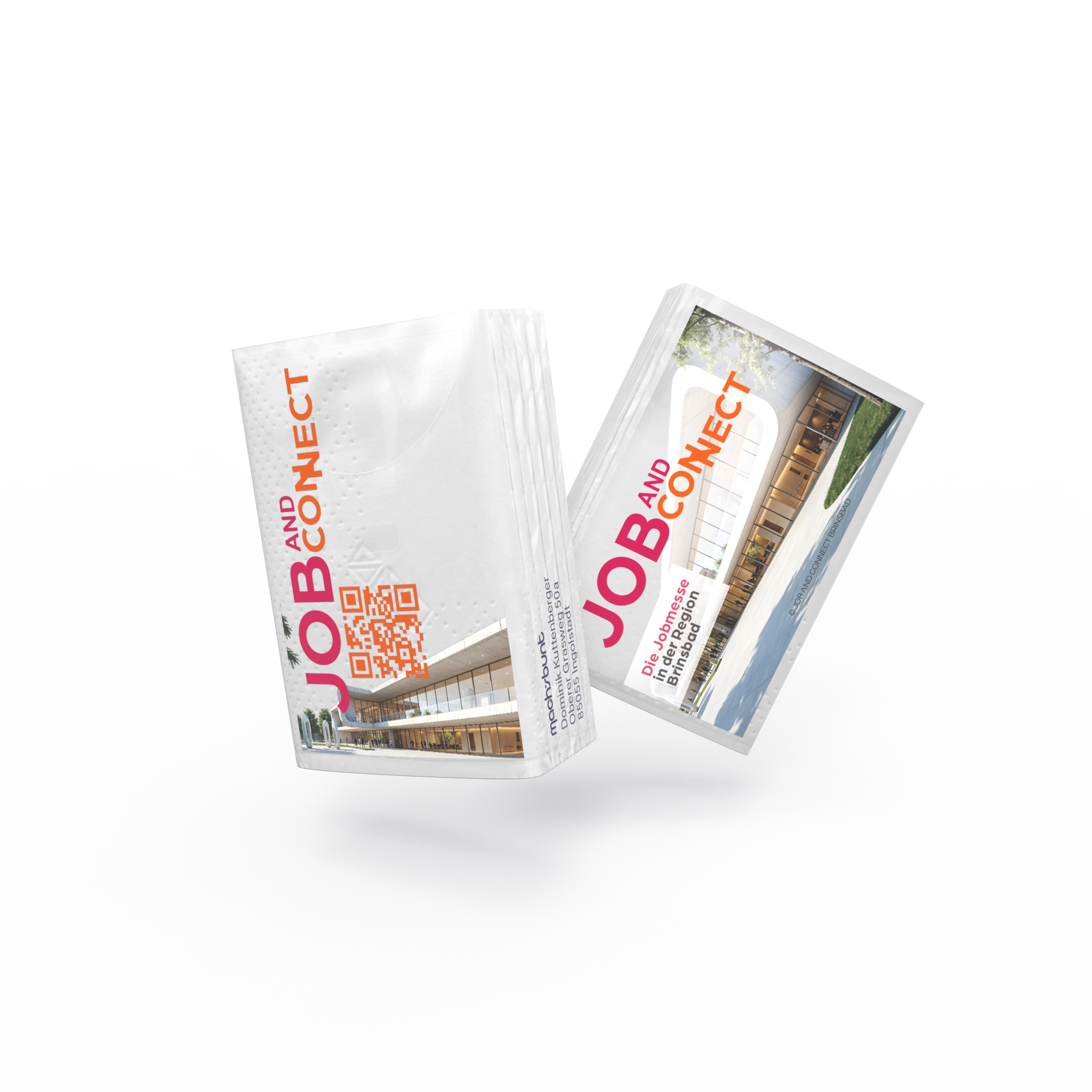 Messe giveaway mit Logo bedruckte Taschentücher - nachhaltig, günstig und schnelle Lieferung