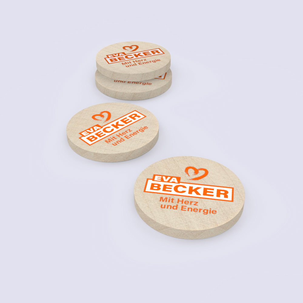 einkaufswagenchips bedrucken - praktische werbegeschenke mit logo
