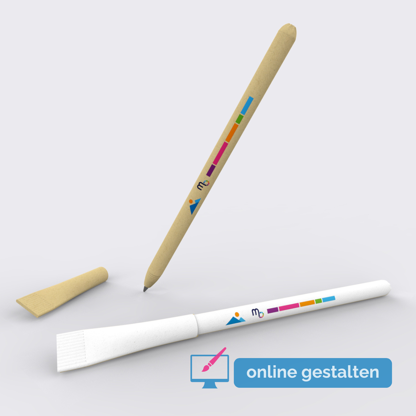 Kugelschreiber bedrucken lassen ab 100 Stück - aus Papier - nachhaltig und umweltbewusstes giveaway