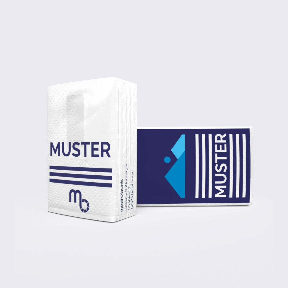 Mini-Taschentuch Muster – Individuelles Design als Testexemplar für Werbemittel