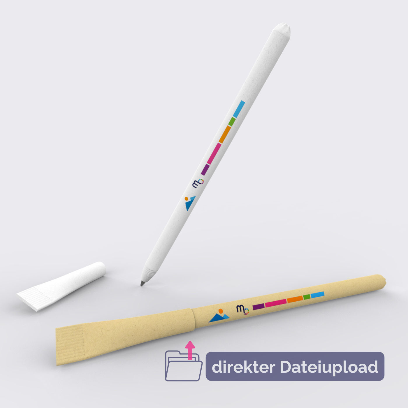 PaperPen Datei-Upload bedruckte Kugelschreiber mit eigenem Logo - ab 100 Stück bestellen, günstig und versandkostenfreie ieferung