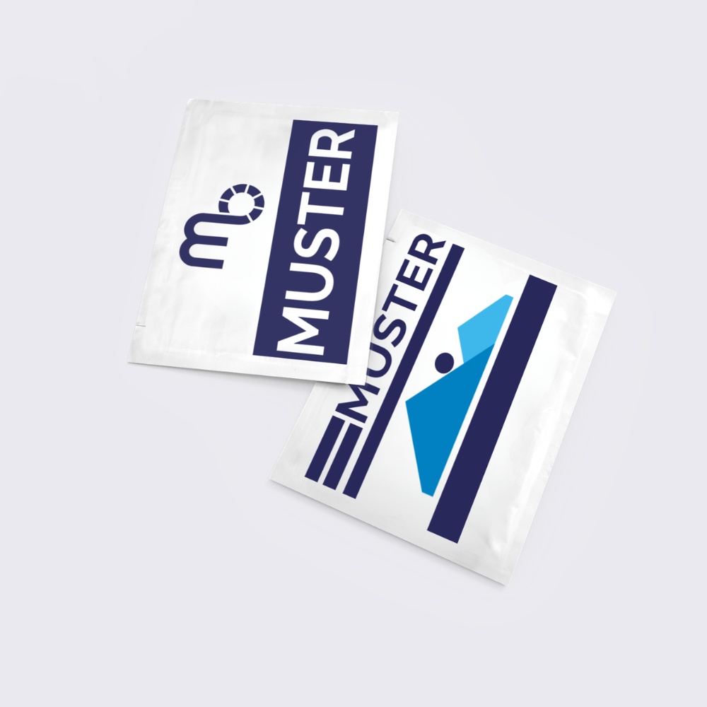 Bestellen Sie ein kostenloses Muster individuell bedruckter Feuchttücher