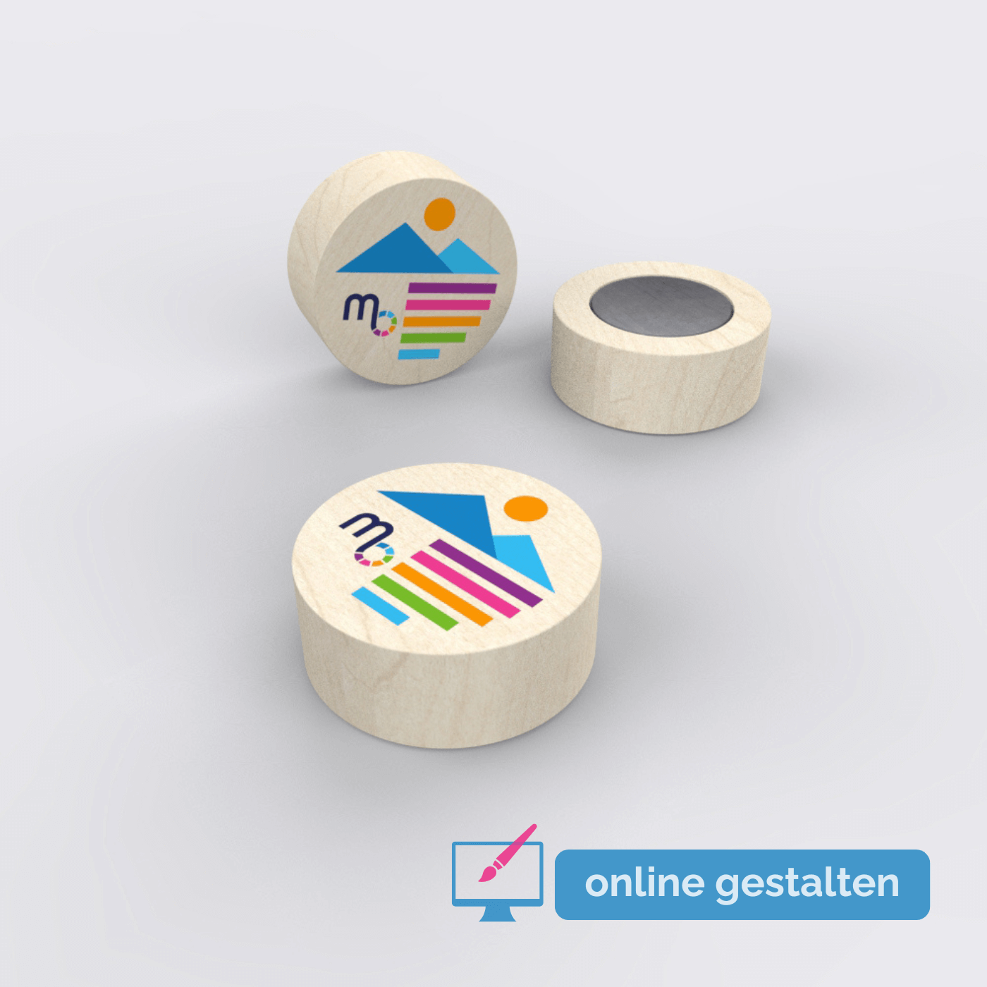 Holz-Magnet mit Logo bedrucken lassen - hochwertiges giveaway oder Kundengeschenk